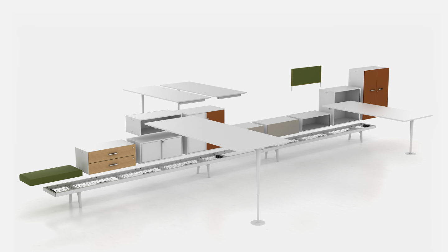 办公屏风|办公屏风系统|办公家具|设计师家具|Level 34 多功能台柜组合