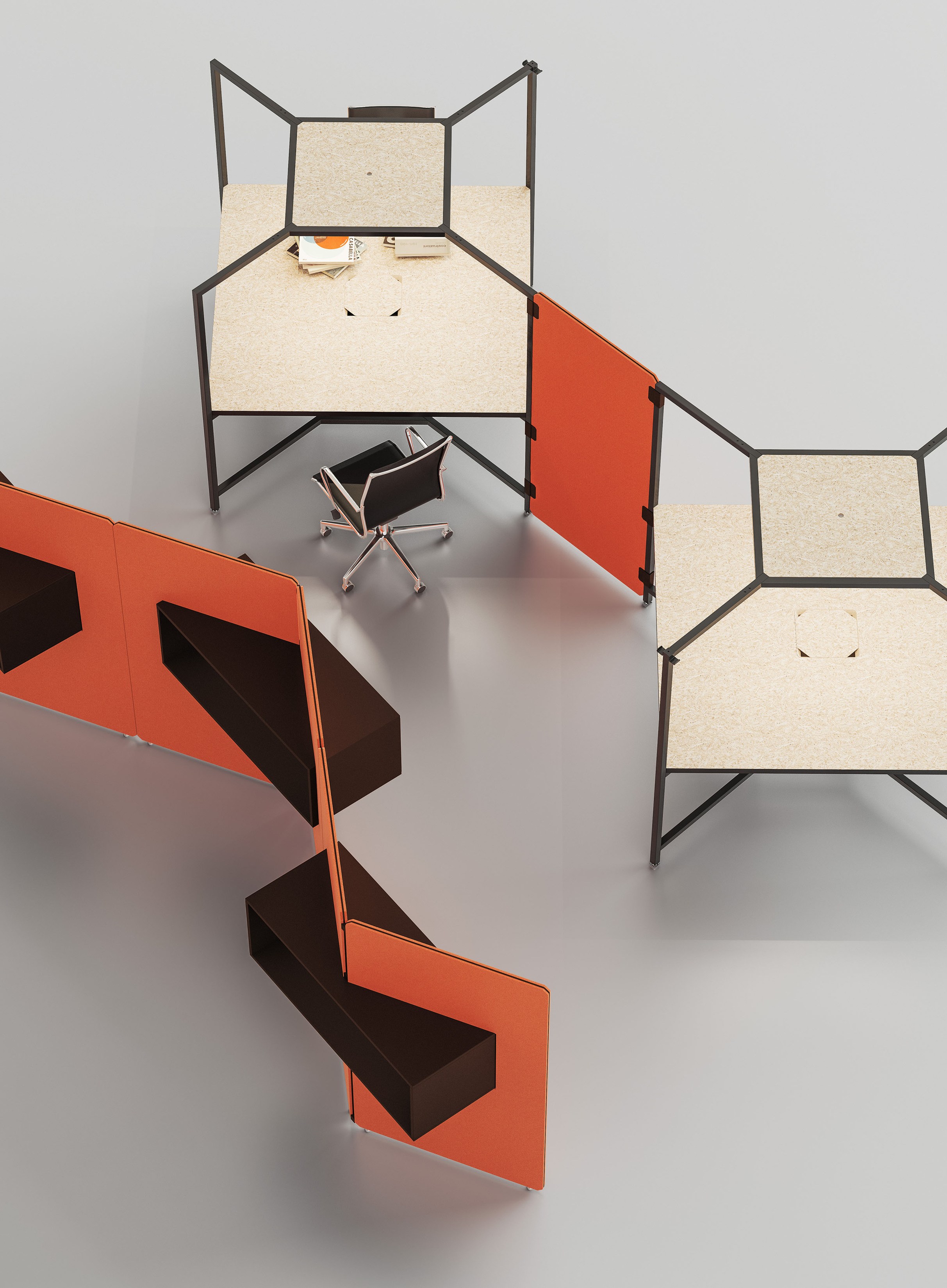 办公屏风|高隔间系统|办公家具|设计师家具|Hub 功能隔断