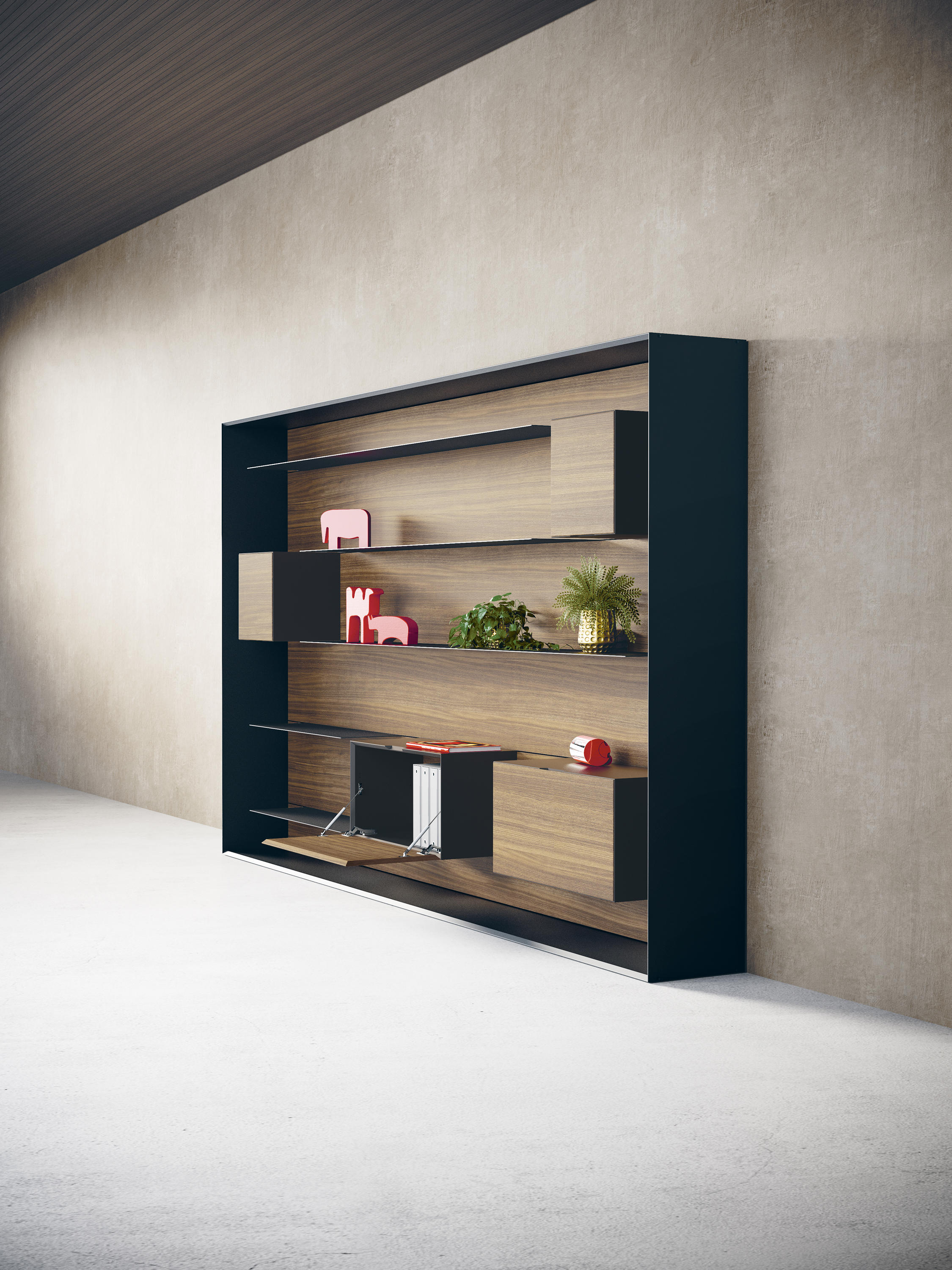 [开云（中国） - 储物|装饰架|办公家具|设计师家具|Outline 办公室书架/开放式木制书架]