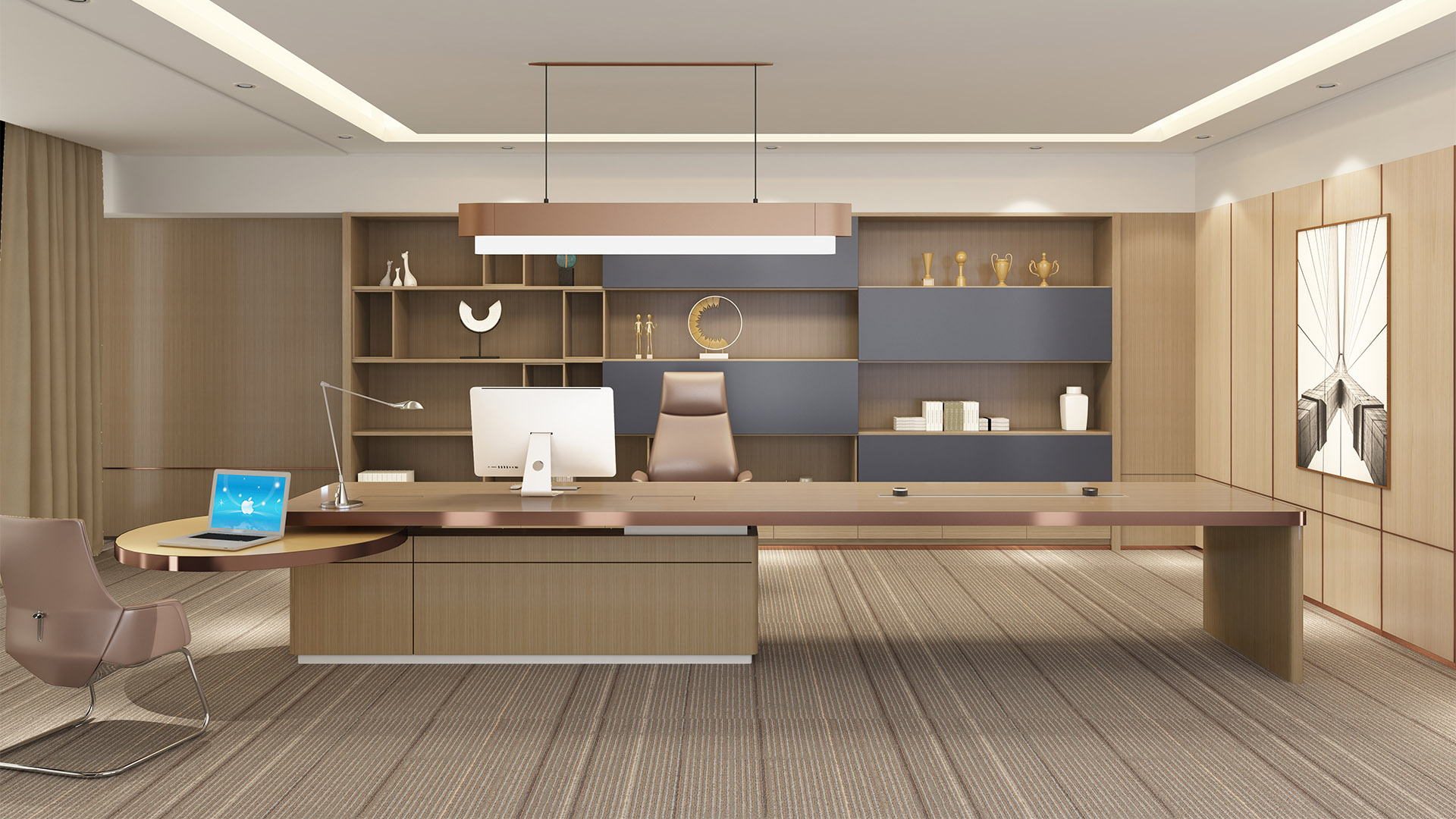 [办公台|时尚大班台|办公家具|设计师家具|大班台/配套系列]