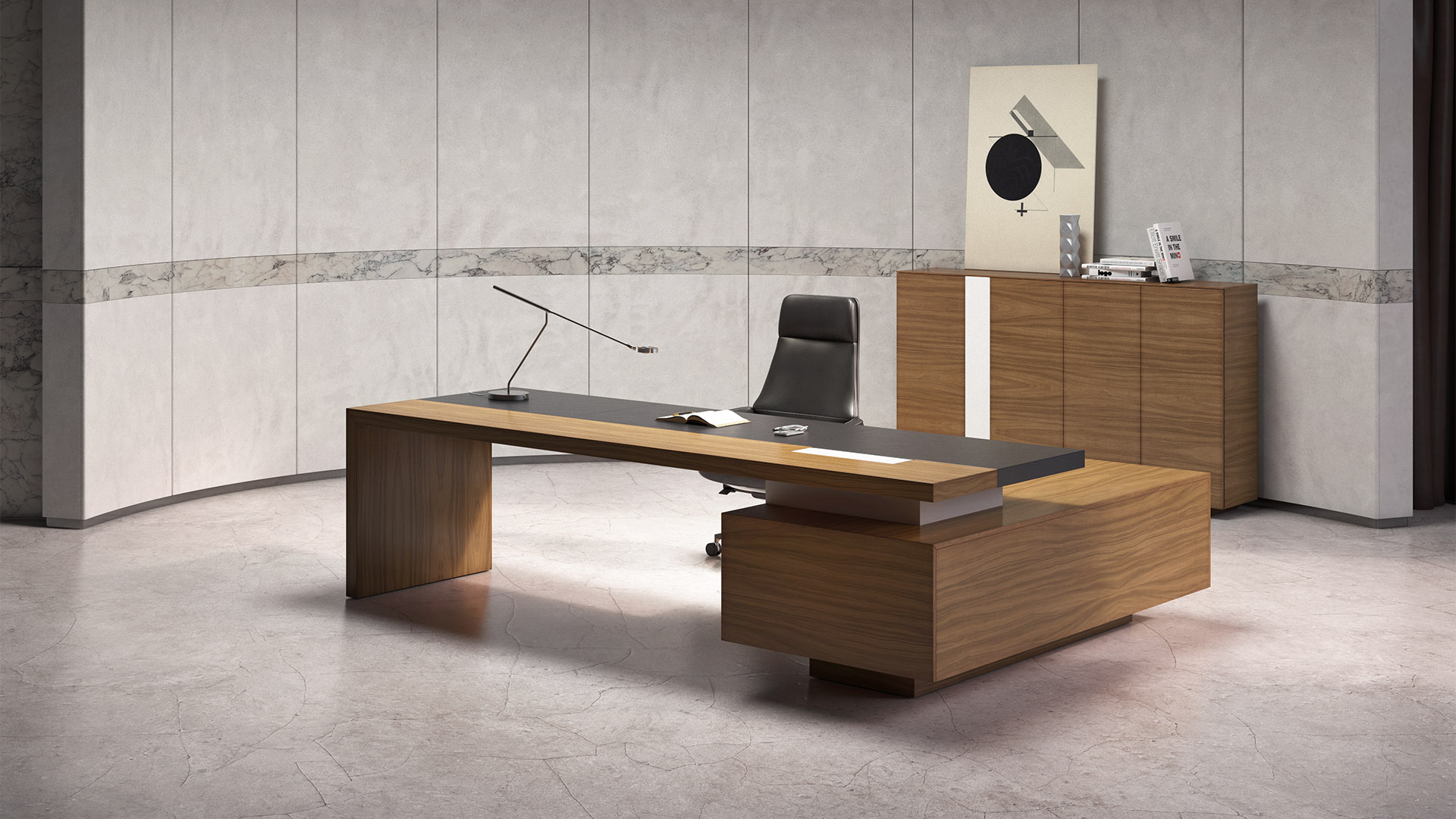 办公台|时尚大班台|办公家具|设计师家具|大班台/配套系列