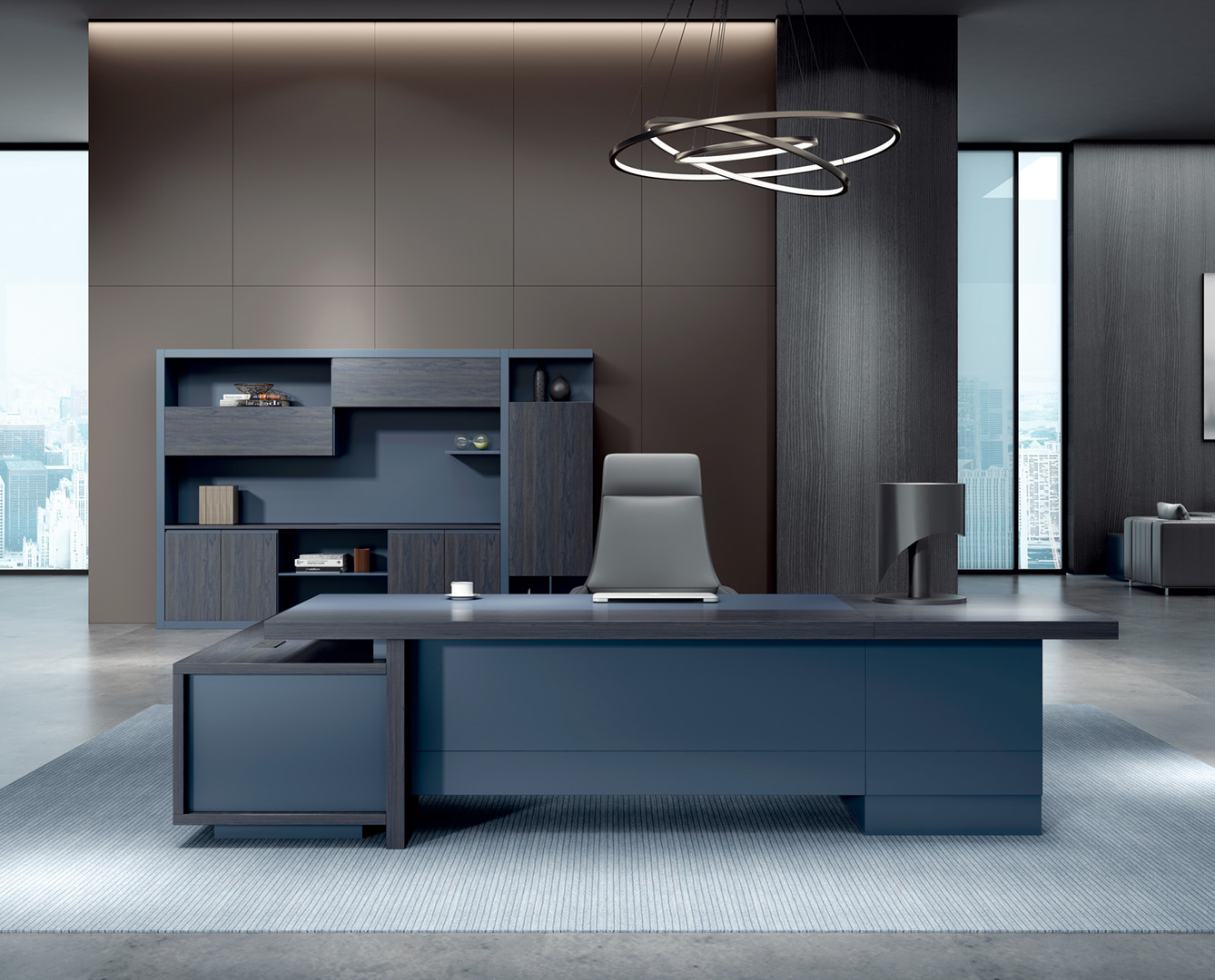 [办公台|时尚大班台|办公家具|设计师家具|大班台/配套系列]