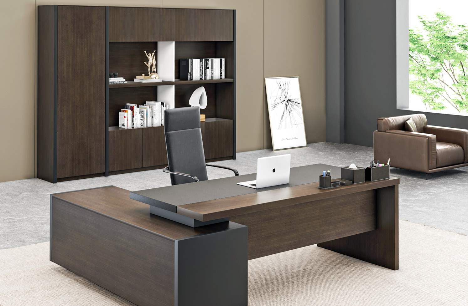 办公台|时尚大班台|办公家具|设计师家具|大班台/配套系列