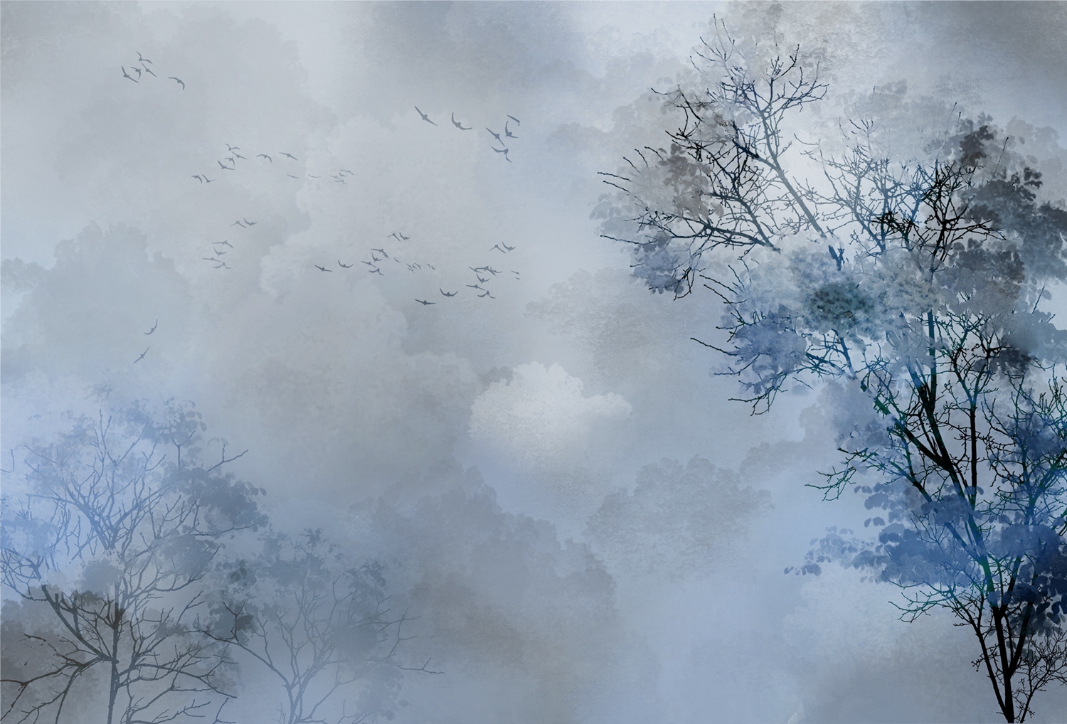 开云（中国） - 附件|装饰画/墙饰|办公家具|设计师家具|迷雾从林-原创定制壁画