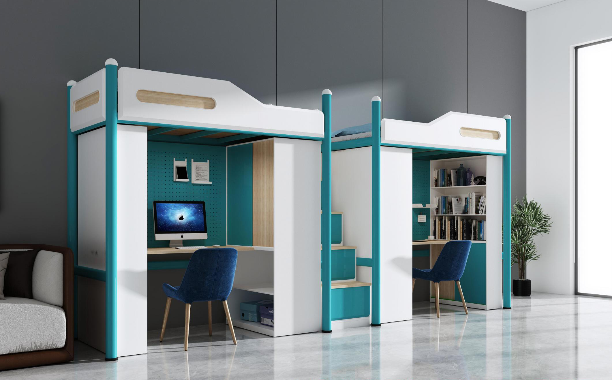 [公寓床|公寓床|办公家具|设计师家具|公寓双层床]