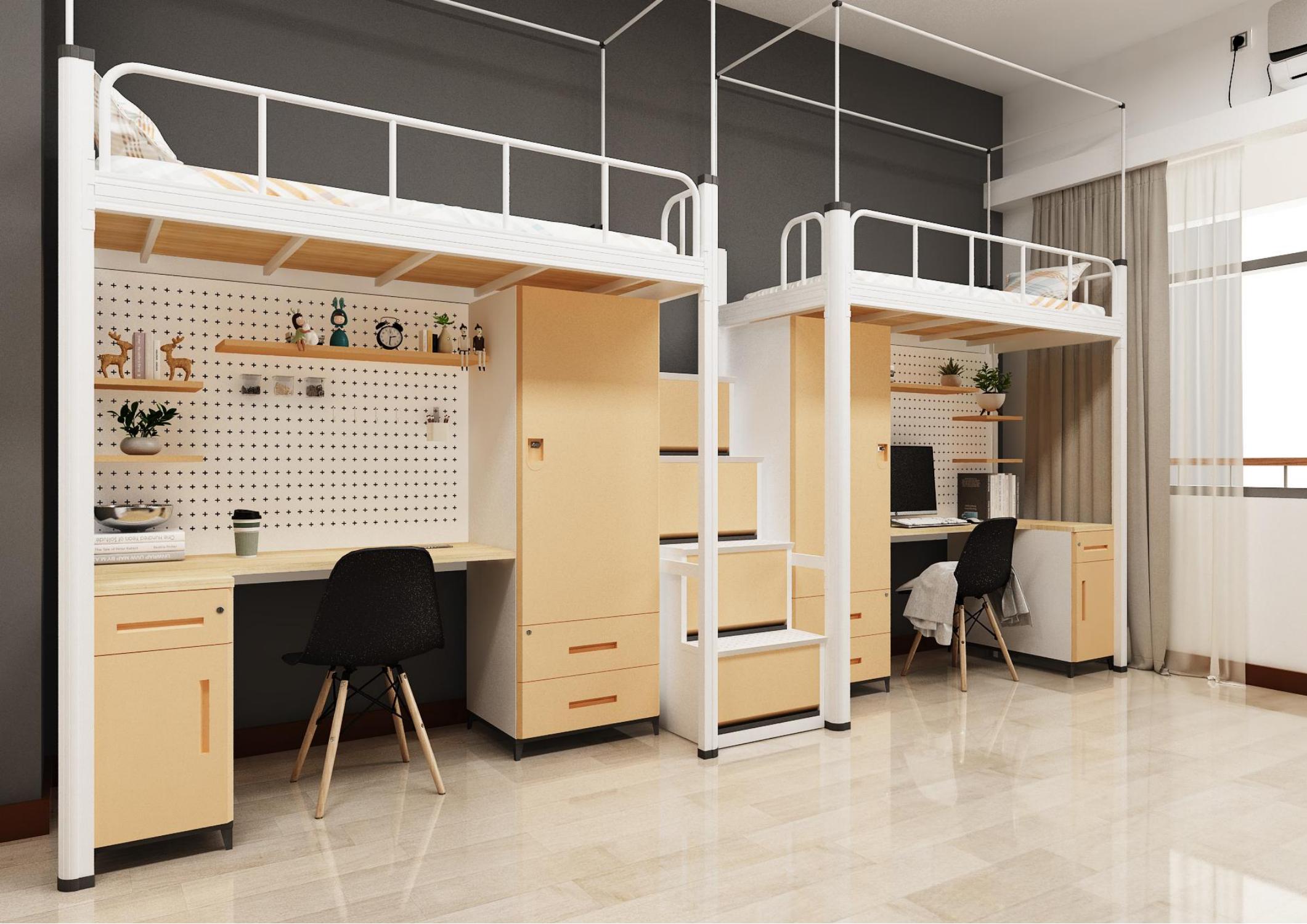 [公寓床|公寓床|办公家具|设计师家具|学生公寓双层床]