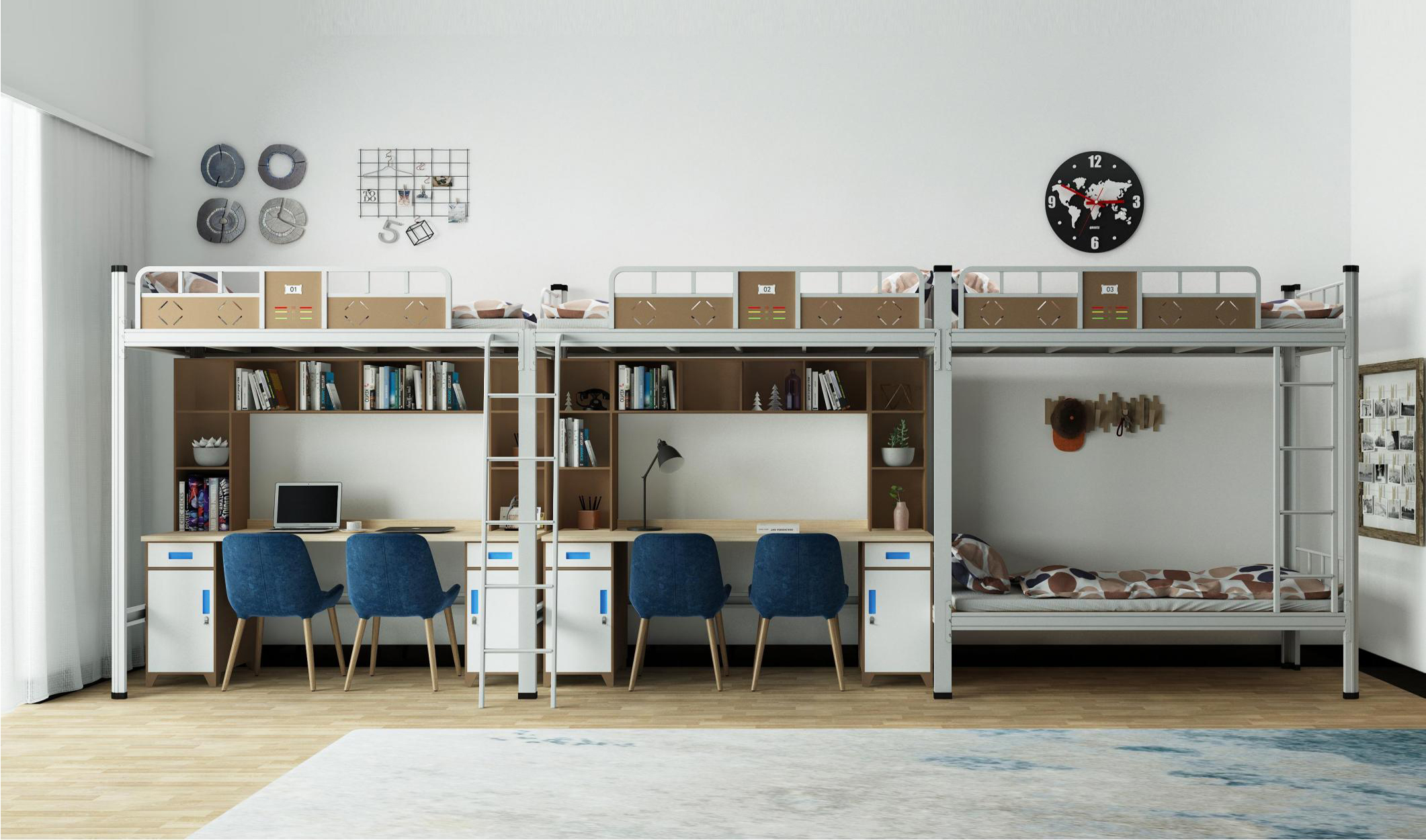 [公寓床|公寓床|办公家具|设计师家具|学生双层公寓床]