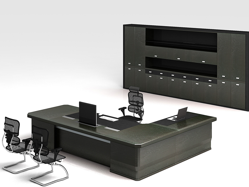 [办公台|经典大班台|办公家具|设计师家具|华帝]