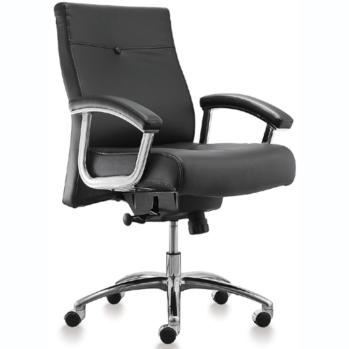 [办公椅|现代真皮中班椅|办公家具|设计师家具|中班椅]