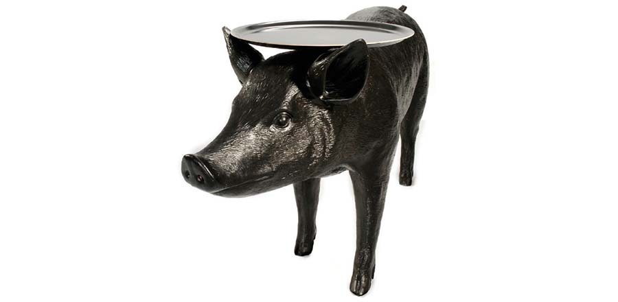 [开云（中国） - 灯饰|台灯|办公家具|设计师家具|荷兰 Moooi Pig Table 黑豬邊桌]