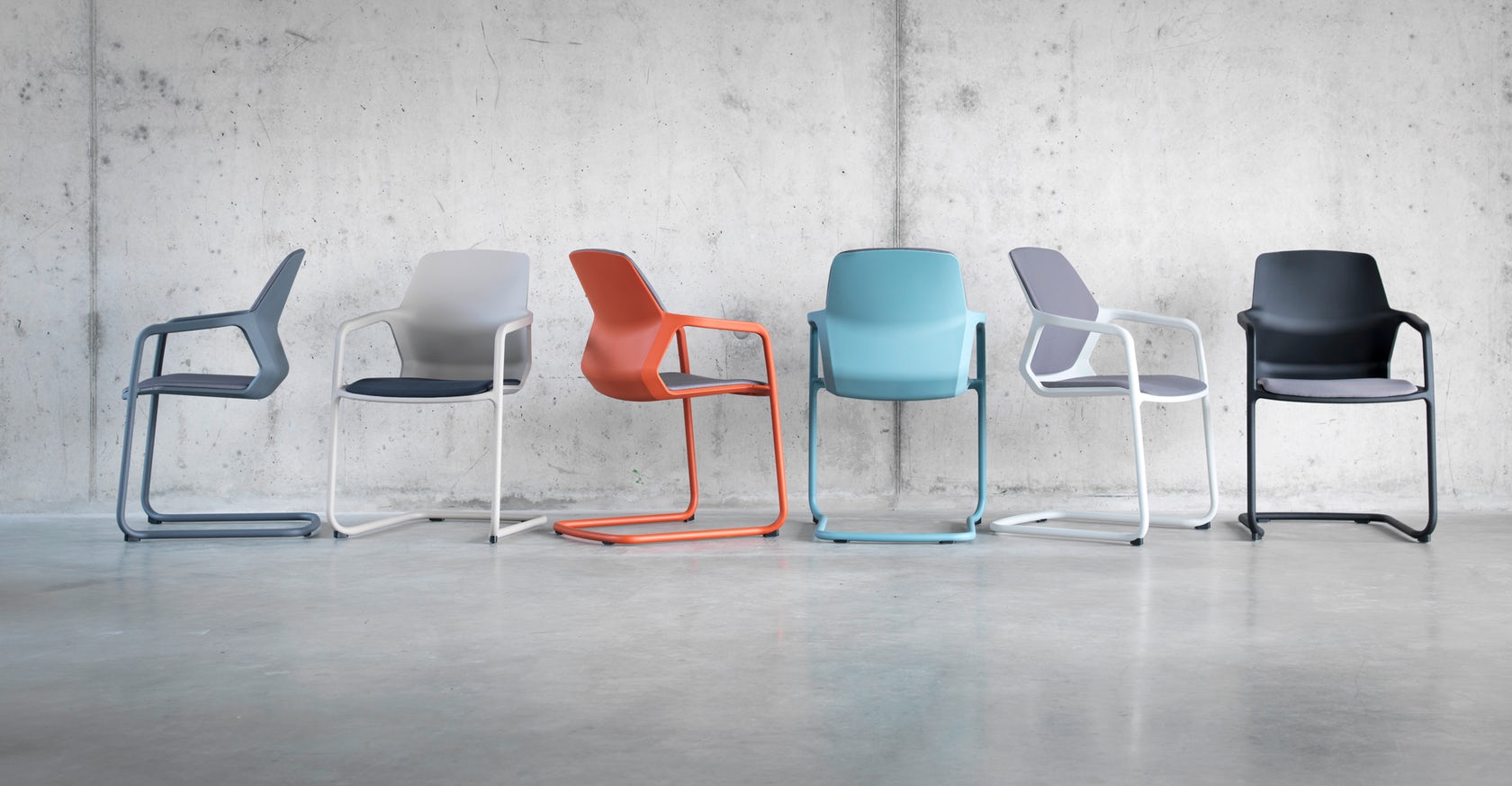 培训家具|布面培训椅|办公家具|设计师家具|现代悬臂椅