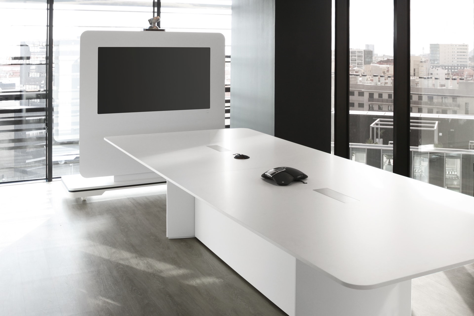 HUB视频系统|HUB视频应用|办公家具|设计师家具|M6视频会议系统桌