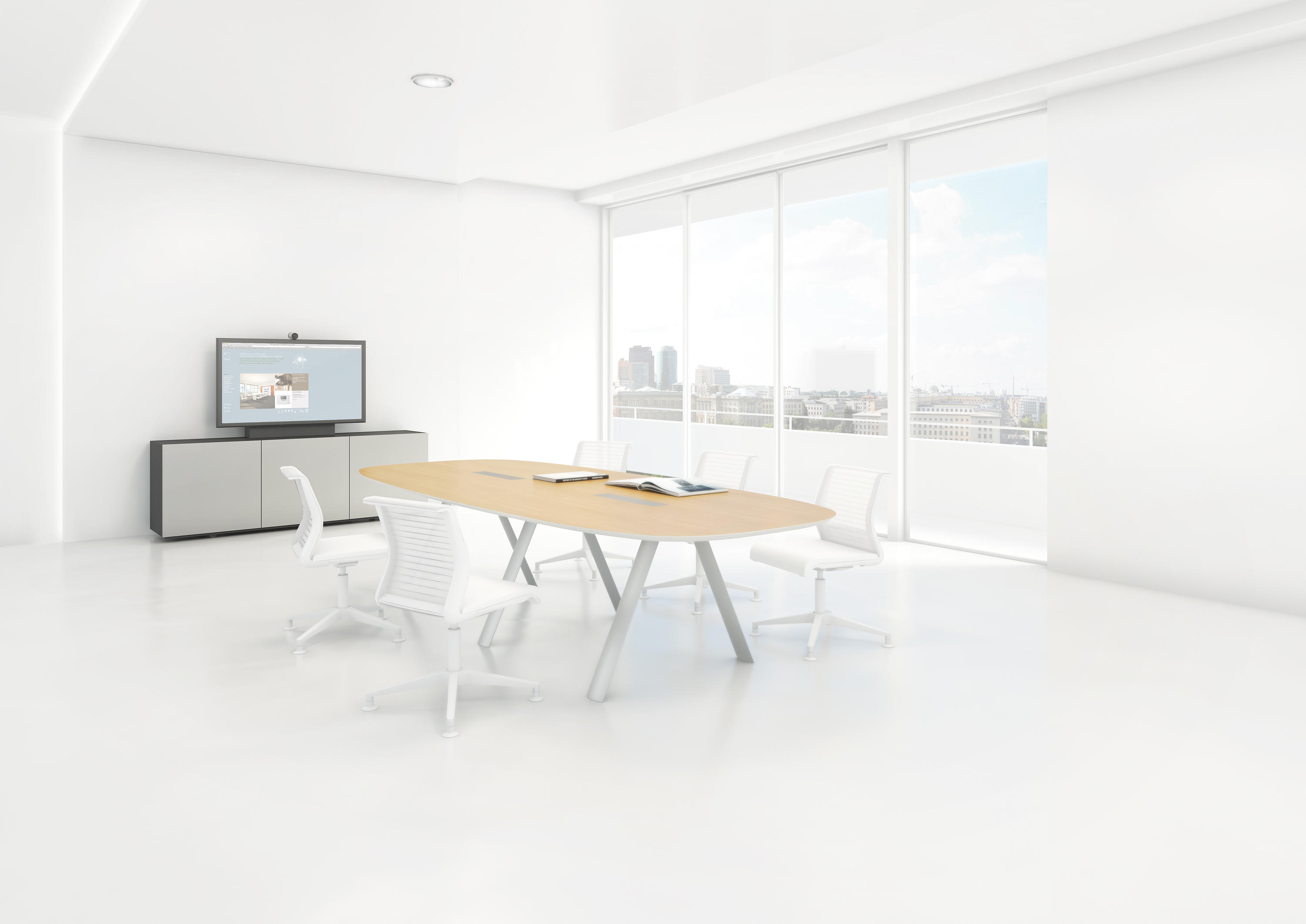 HUB视频系统|HUB视频应用|办公家具|设计师家具|B10视频会议系统桌