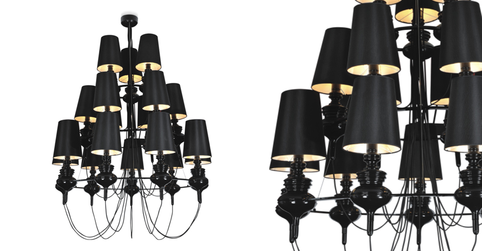 现代经典灯饰|吊灯|办公家具|西班牙 Metalarte Josephine 获奖巨作 6头奖杯吊灯