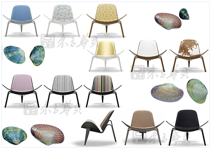 现代经典休闲椅|真皮休闲椅|办公家具|微笑椅|休闲椅|三足贝壳椅，休闲椅，弯板椅，设计师椅