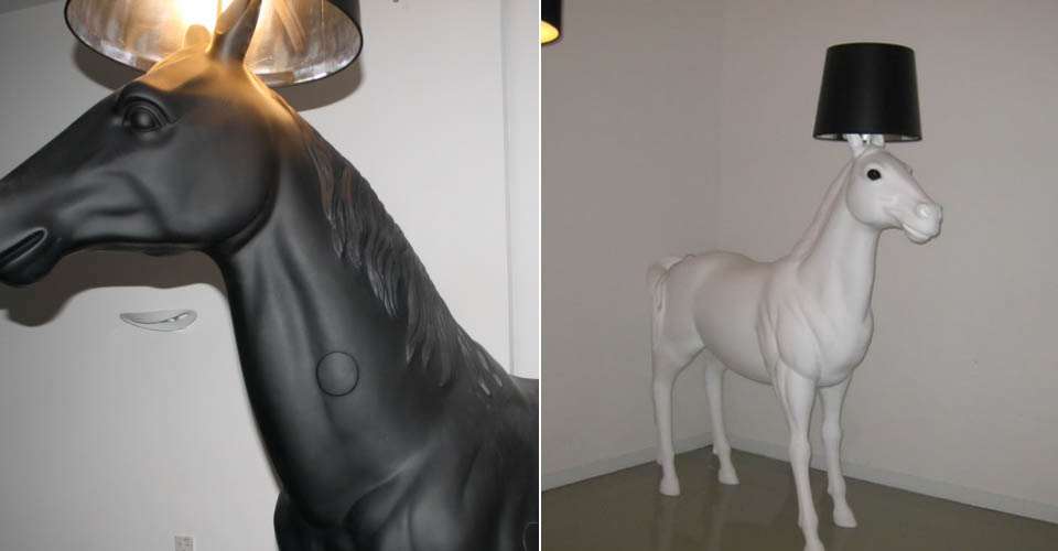 现代经典灯饰|落地灯|办公家具|荷兰 Moooi Horse Lamp 动物系列 黑马 落地灯