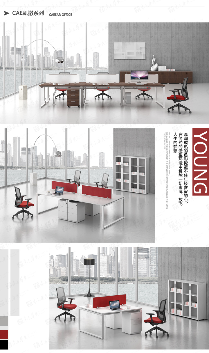 开云体育|Cae|办公家具|Cae凯撒|现代简约时尚高雅员工办公桌，职员桌，工作台