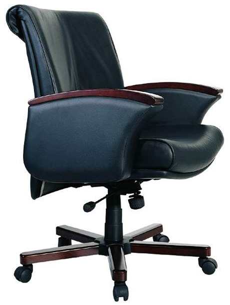 办公椅|传统真皮中班椅|办公家具|真皮中班椅|经典中班椅|经理椅|中背椅|主管椅|会议椅|办公转椅 CG-JDZBY-19