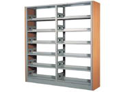 六层双柱双面书架CG-SB-6_办公家具_图书架_图书馆家具