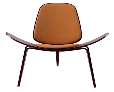 现代经典休闲椅|真皮休闲椅|办公家具|微笑椅|休闲椅|三足贝壳椅，休闲椅，弯板椅，设计师椅 CG-SLS-Chair